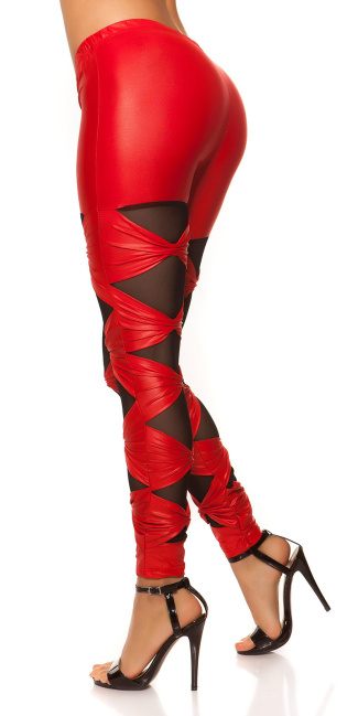 leggings with loops Red